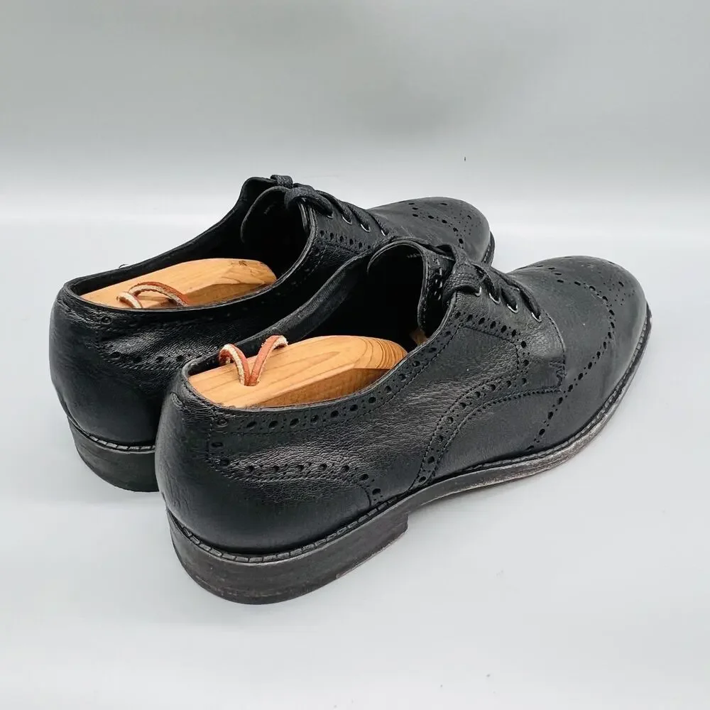 Cole Haan Shoes Mens 10 Black Leather Grand 360 Wingtip Oxford Dress Brogue